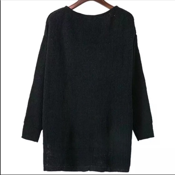 LOOSE KNIT OFF THE SHOULDER SWEATER - Picture 3 of 5